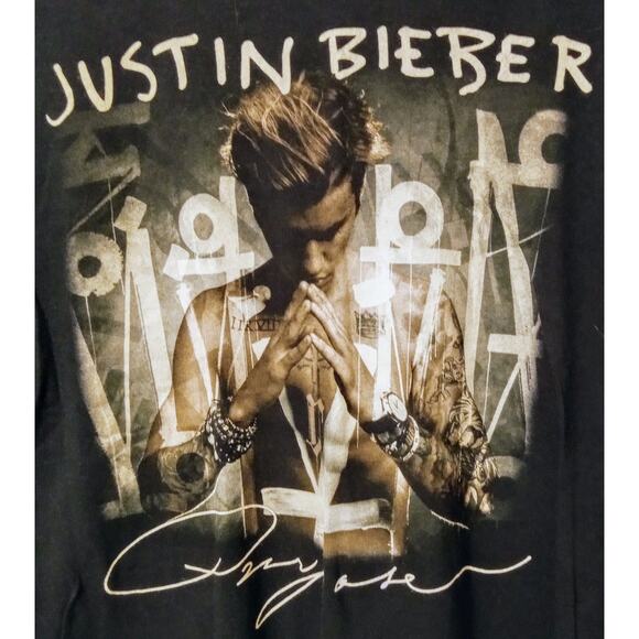 Justin Bieber Purpose 2016 Concert Tour Graphic Tee Shirt Bay Island Black SZ S - Picture 3 of 7